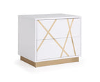 Modrest Nixa Modern White & Gold Bedroom Set Model VGVC-BD1909-SET-WHT
