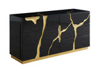 Modrest Aspen Modern Black And Gold Dresser Model VGVC-J1801-D-L-W