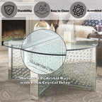 ACME Nysa Mirrored & Faux Crystals Coffee Table Model 80215