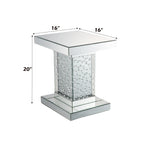 ACME Nysa Mirrored & Faux Crystals End Table Model 80284