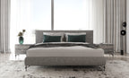 Nova Domus Aria Italian Modern Multi Grey Bed And Two Nightstands Model VGAC-ARIA-BED-BN