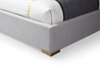 Modrest Athena & Rothsay Modern Grey Fabric & Wenge & Gold Bedroom Set Model VGVC-BD2233-SET-EK