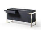 Modrest Athena & Rothsay Modern Grey Fabric & Wenge & Gold Bedroom Set Model VGVC-BD2233-SET-EK