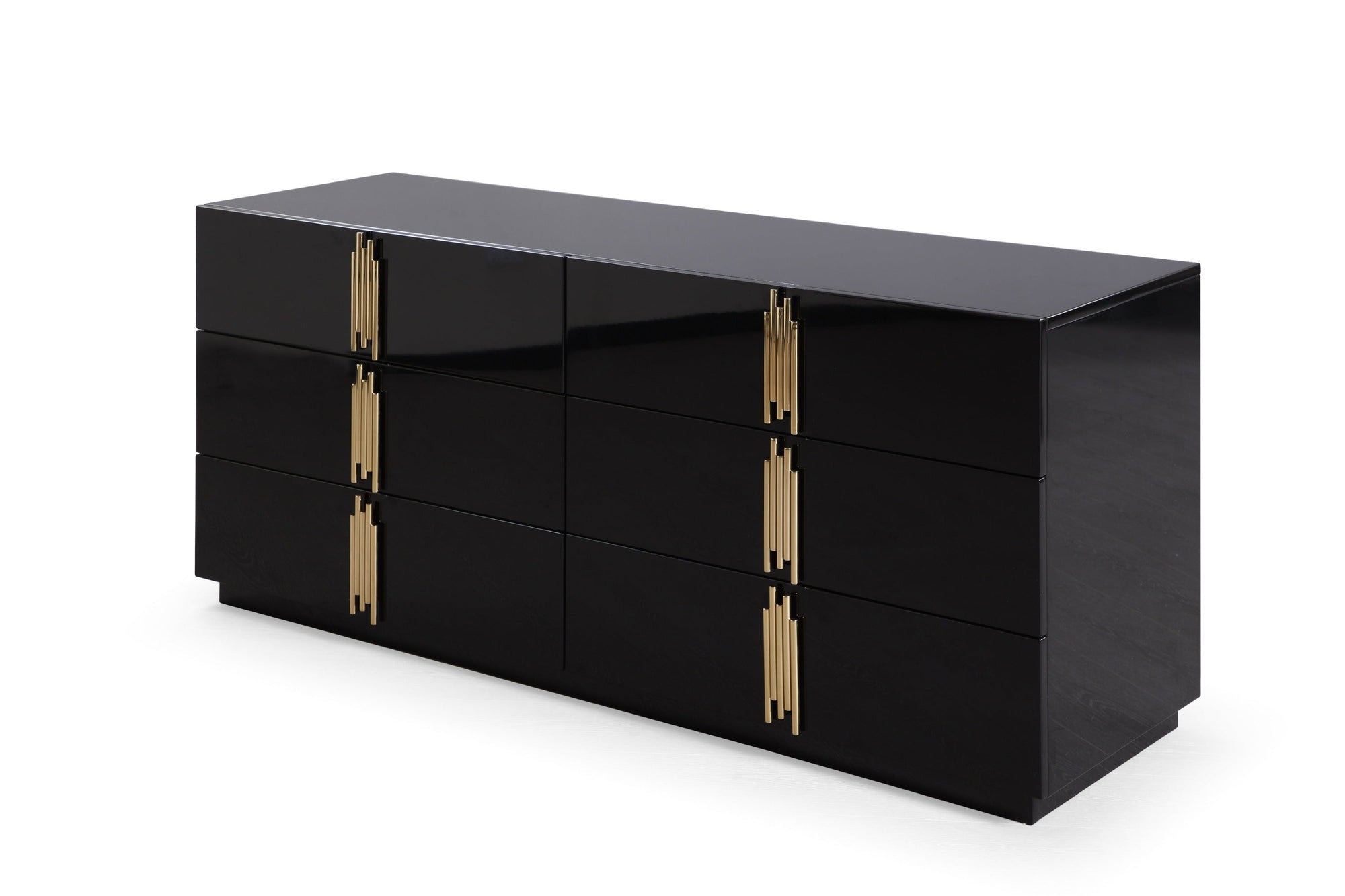 Modrest Token Modern Black & Gold Wide Dresser Model VGVC-J815-D-L-BLK