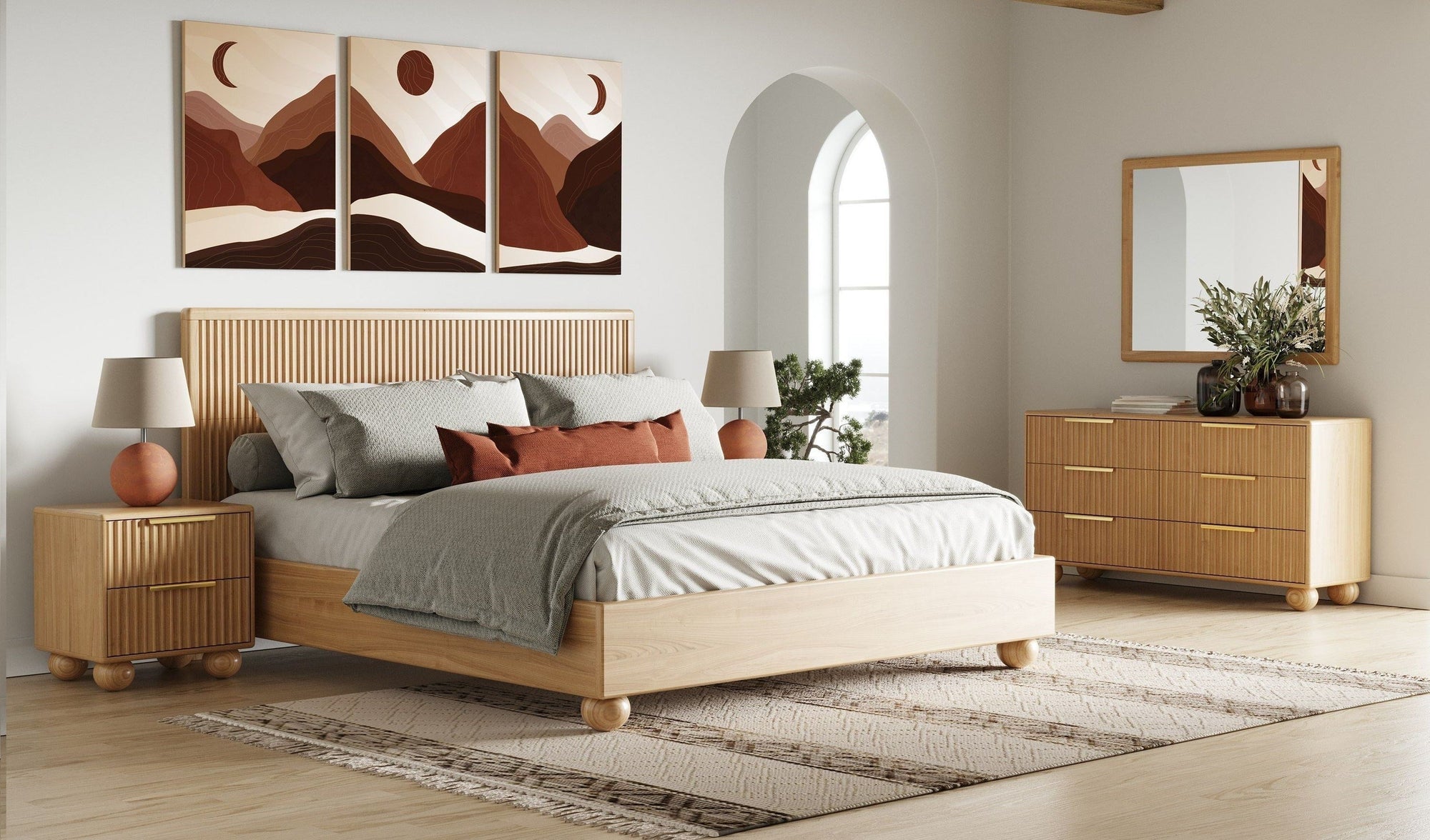 Modrest Winters Modern Natural Oak Bedroom Set Model VGWD-EMILIO-SET