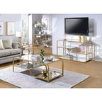 ACME Astrid Gold & Mirror Coffee Table Model 81090