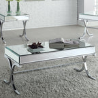 ACME Dominic Mirrored & Chrome Coffee Table Model 81195
