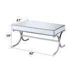 ACME Dominic Mirrored & Chrome Coffee Table Model 81195
