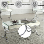 ACME Dominic Mirrored & Chrome Coffee Table Model 81195