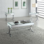 ACME Dominic Mirrored & Chrome End Table Model 81197