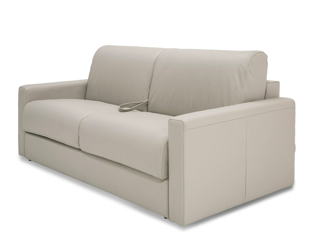 Lamod Italia Revers Italian Modern Light Grey Leather Full Sofa Bed Model VGDTREVERS-140-CENERE