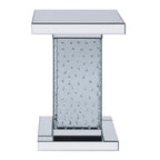 ACME Nysa Mirrored & Faux Crystals End Table Model 81412