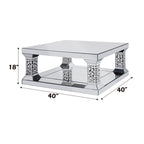 ACME Kachina Mirrored & Faux Gems Coffee Table Model 81425