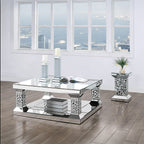 ACME Kachina Mirrored & Faux Gems End Table Model 81427