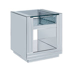 ACME Nysa Mirrored & Faux Crystals End Table Model 81472