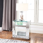 ACME Nysa Mirrored & Faux Crystals End Table Model 81472