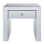 ACME Noralie Mirrored & Faux Diamonds End Table Model 81477