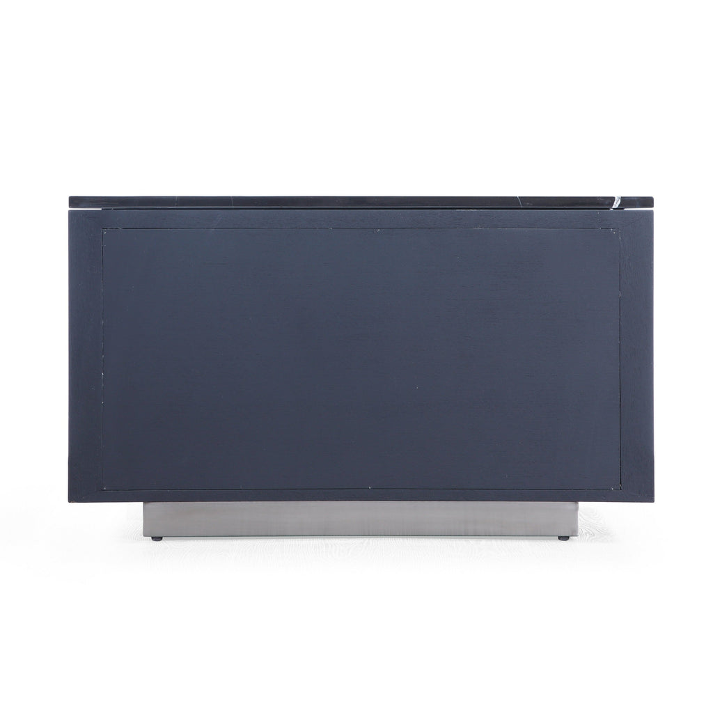 Modrest Concord Modern Grey Velvet & Black Marble & Black Ash & Aluminum Bedroom Set Model VGVC-BD2311-2301-SET