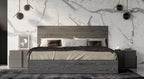Nova Domus Lucia Italian Modern Matte Grey  |  Elm Grey Bed & 2 Nightstands Set Model VGACLUCIA-BEDNS-SET