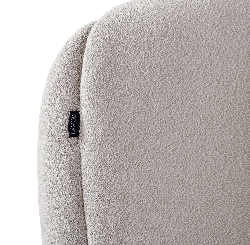 Lit en tissu beige moderne Divani Casa Yolonda, modèle VGEV-A127-BED-BGE