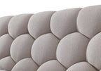 Lit en tissu beige moderne Divani Casa Yolonda, modèle VGEV-A127-BED-BGE