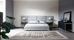 Modrest Athena & Rothsay Modern Grey Fabric & Wenge & Gold Bedroom Set Model VGVC-BD2233-SET-EK