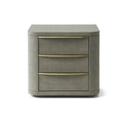 Modrest Lois Modern Grey Leather & Beige Shagreen Bedroom Set Model VGVC-BD2408-SET-EK