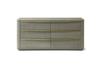Modrest Lois Modern Grey Leather & Beige Shagreen Bedroom Set Model VGVC-BD2408-SET-EK