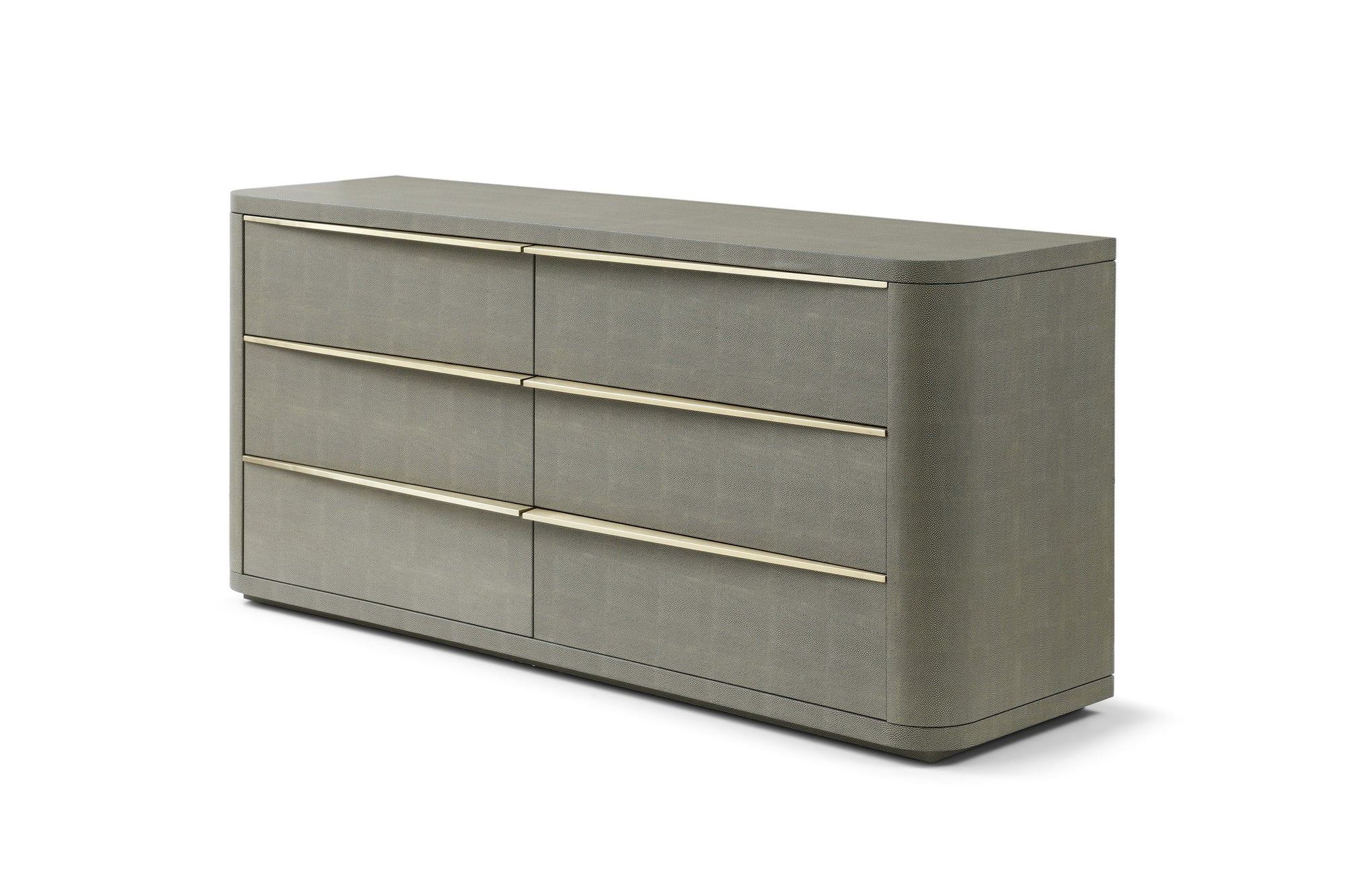 Modrest Lois Modern Grey Leather & Beige Shagreen Bedroom Set Model VGVC-BD2408-SET-EK