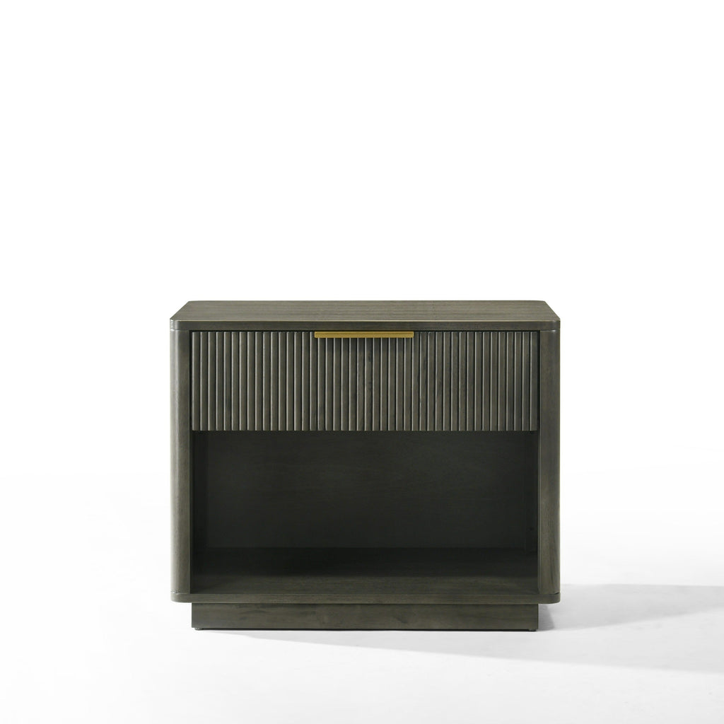 Nova Domus Santa Barbara & Santa Monica Modern Grey Fabric & Grey Wash Bedroom Set Model VGMA-BR-152-BR-144-SET-GRY