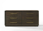 Modrest Manhattan Contemporary Canopy Brown Oak Bedroom Set Model VGMA-BR-127-SET-CRY