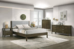 Modrest Carolina Modern Grey Fabric & Wenge Bedroom Set Model VGMA-BR-167-SET-WNG