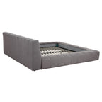 Lit moderne capitonné en tissu gris Divani Casa Tyree, modèle VGOD-DY-22116-GRY