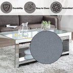 ACME Noralie Clear Glass Mirrored & Faux Diamonds Coffee Table Model 83580