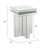 ACME Noralie Mirrored & Faux Diamonds End Table Model 84697