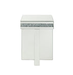 ACME Noralie Mirrored & Faux Diamonds End Table Model 84697