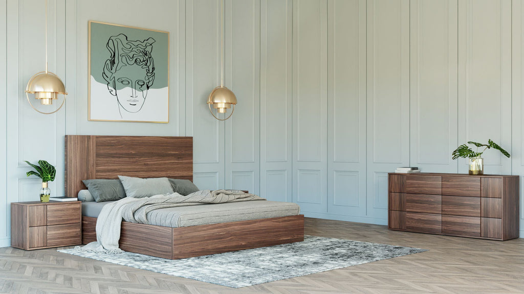 Nova Domus Asus Italian Modern Walnut 4 Piece Bedroom Set Model VGACASUS-4PC-SET-WAL