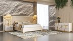 Modrest Aspen Modern Beige & White & Gold 4 Piece Bedroom Set Model VGVCDB1801-WHT-4PC-SET