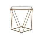 ACME Fogya Mirrored & Champagne Gold End Table Model 86057