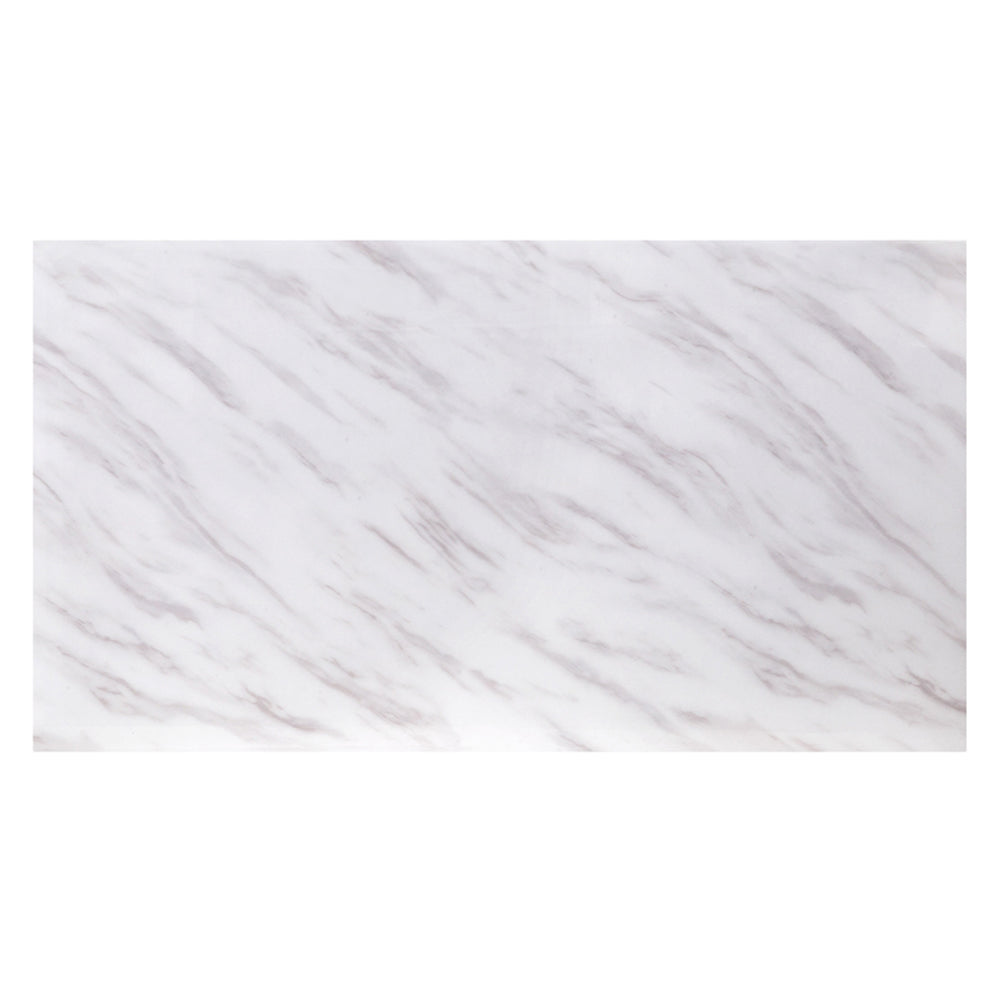 Table basse ACME Zander en marbre blanc reconstitué et argent miroir, modèle 87355