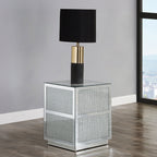 ACME Noralie Mirrored Faux Diamonds End Table Model 88017
