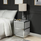 ACME Noralie Mirrored Faux Diamonds End Table Model 88017