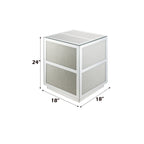 ACME Noralie Mirrored Faux Diamonds End Table Model 88017