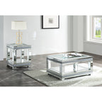 ACME Noralie Mirrored & Faux Diamonds Coffee Table Model 88020