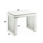 ACME Nysa Mirrored & Faux Crystals Inlay Accent Table Model 88065