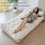 Canapé-lit pliant en velours côtelé, 8 places