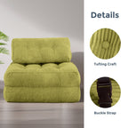 Canapé-lit pliant en velours côtelé, 8 places