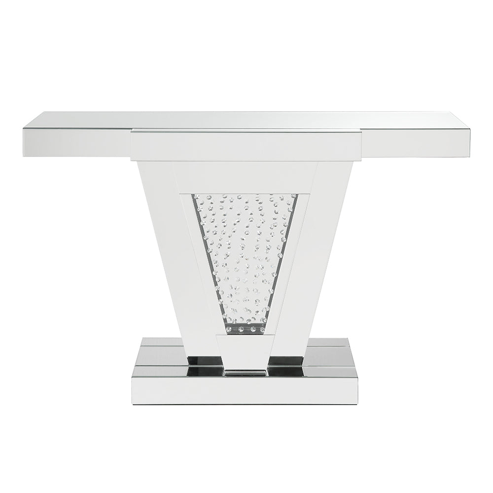 ACME Nysa Mirrored & Faux Crystals Console Table Model 90064