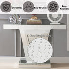 ACME Nysa Mirrored & Faux Crystals Console Table Model 90064