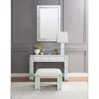 ACME Nysa Mirrored & Faux Crystals Vanity Desk Model 90157